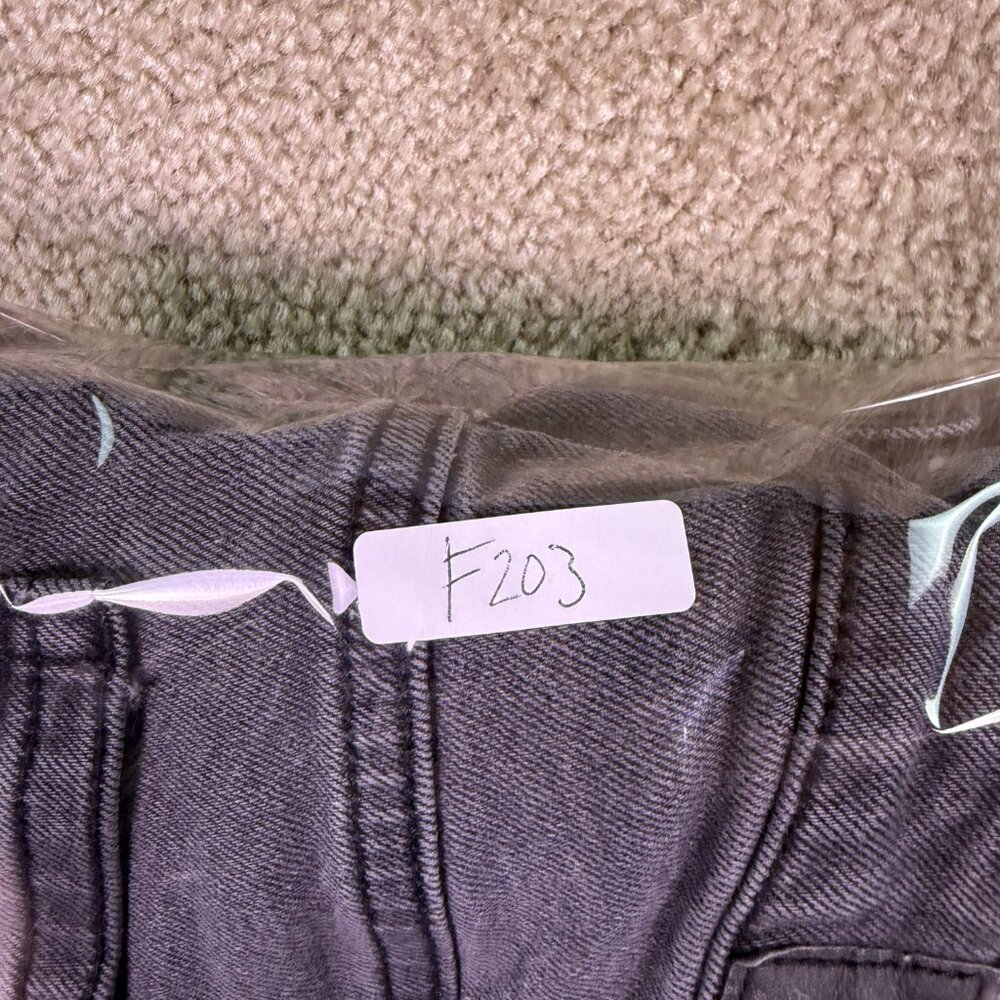 American Eagle Mom Jeans Women's Size 000 Regular Black Denim Stretch F203 - Picture 16 of 16